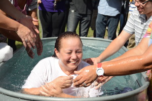 Our Brother Felix from the Gainesville Church Helps Baptize His Mother Lizy!